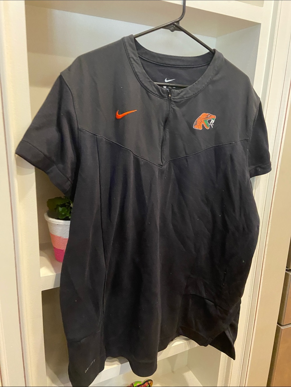 Nike Black Short Sleeve FAMU Rattlers Top sideline Coaches shirt Florida A&M